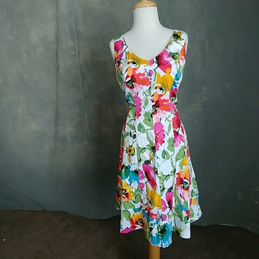Ralph Lauren Sleeveless Floral Dress